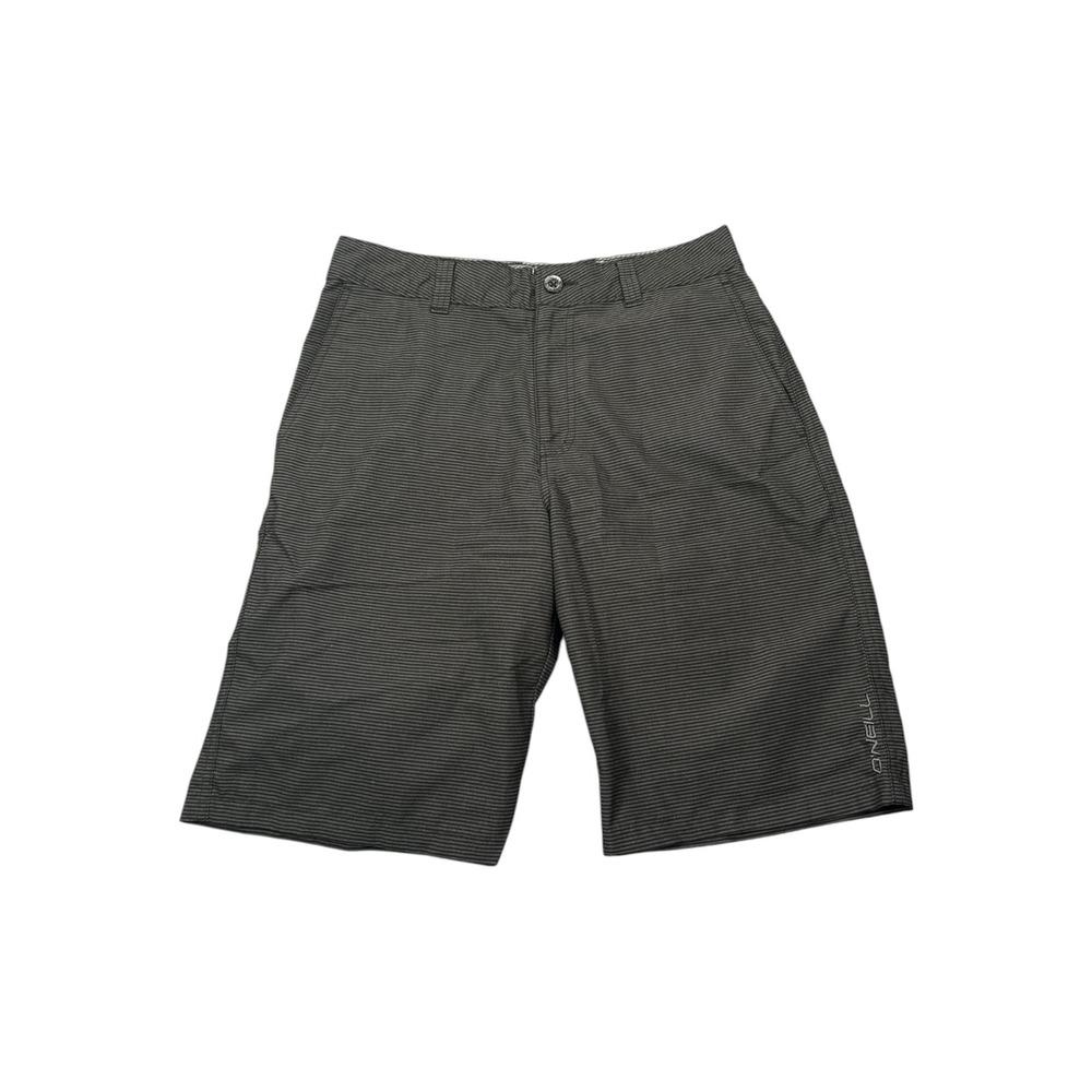 ONeill Hybrid Shorts Mens 30 Grey Black Striped Boardshorts Casual Walk Shorts